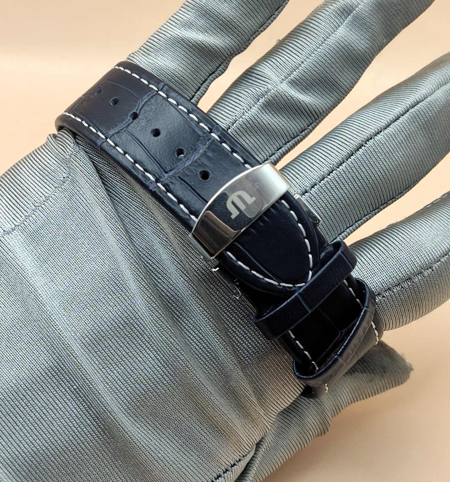 Premium Maurice Lacroix Date Indicator Blue Dial Refurbished Men’s Wrist Watch
