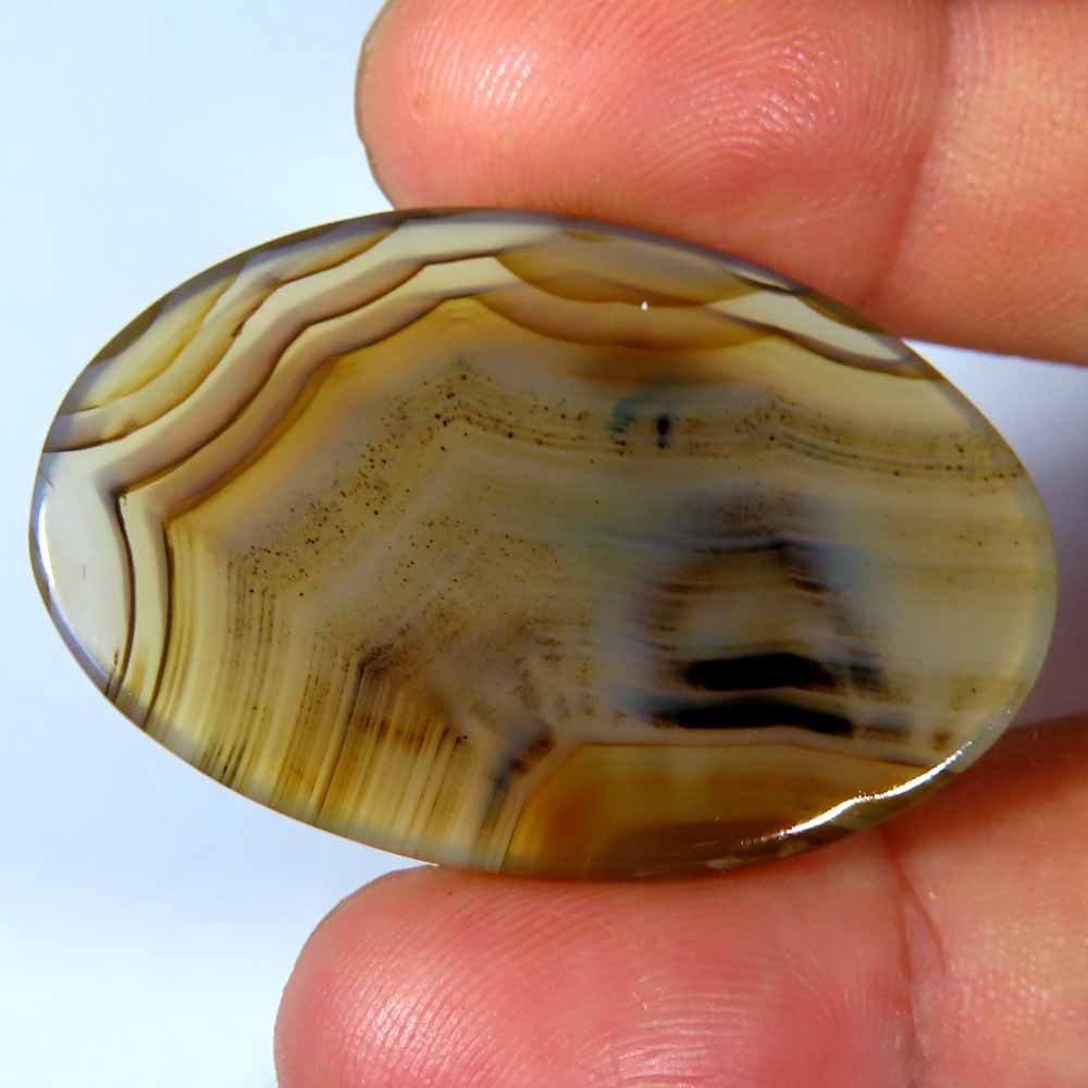 40.55Cts 100%Natural Montana Agate Oval Cabochon 24x37x5mm Loose Gemstone