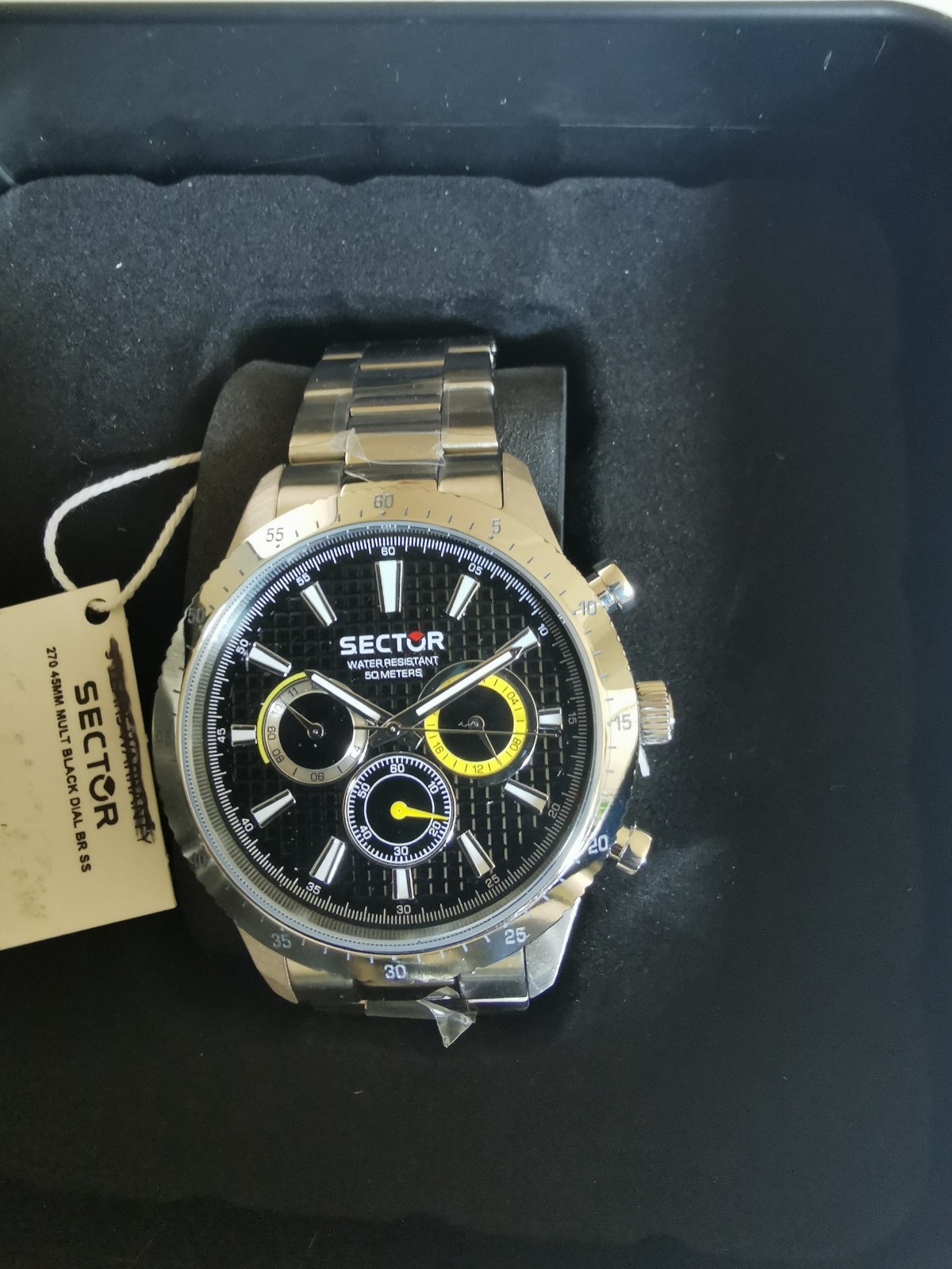 SECTOR 270 45MM MULT BLACK DIAL BR SS