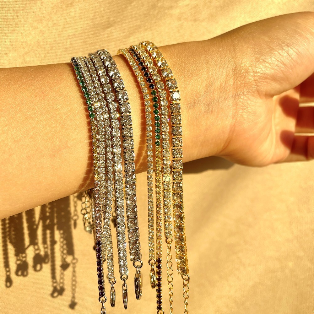 Real Solid 925 Sterling Silver Diamond Cut 2-4mm Sparkle Rope Bracelet