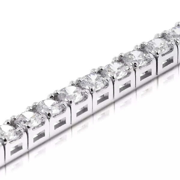 Tennis Bracelet Solid 14K Gold Classic Round 3.25 Carat Lab-Grown Diamond E VVS2