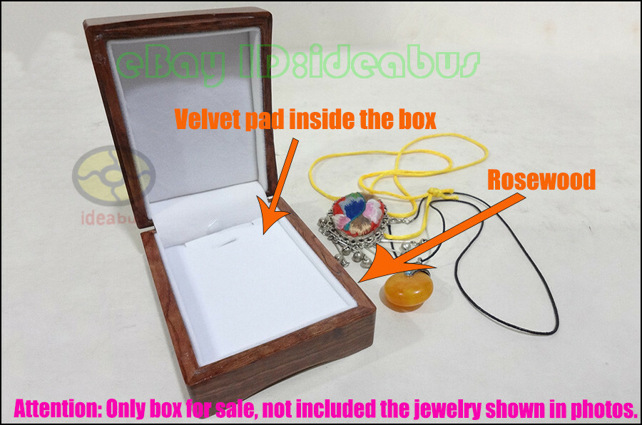Rosewood with Engraved Chinese Dragon Jewelry Pendant Gift Box(4.5″x3.5″x2″)