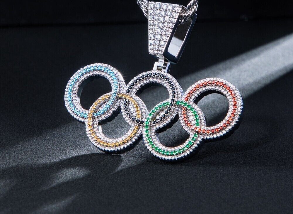 Round Cut Simulated Diamond Stunning Fancy Charm Pendant 14K White Gold Plated