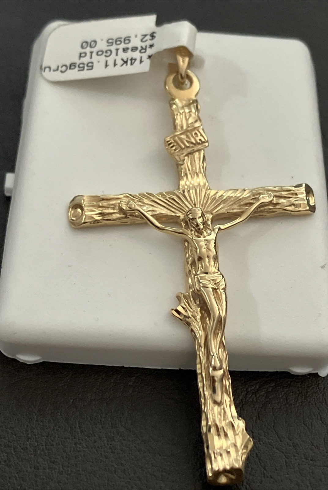 14kt Solid Real Gold Crucifix 11.55 Grams Jesus Cross – Hallmark RL Bolivia 14k