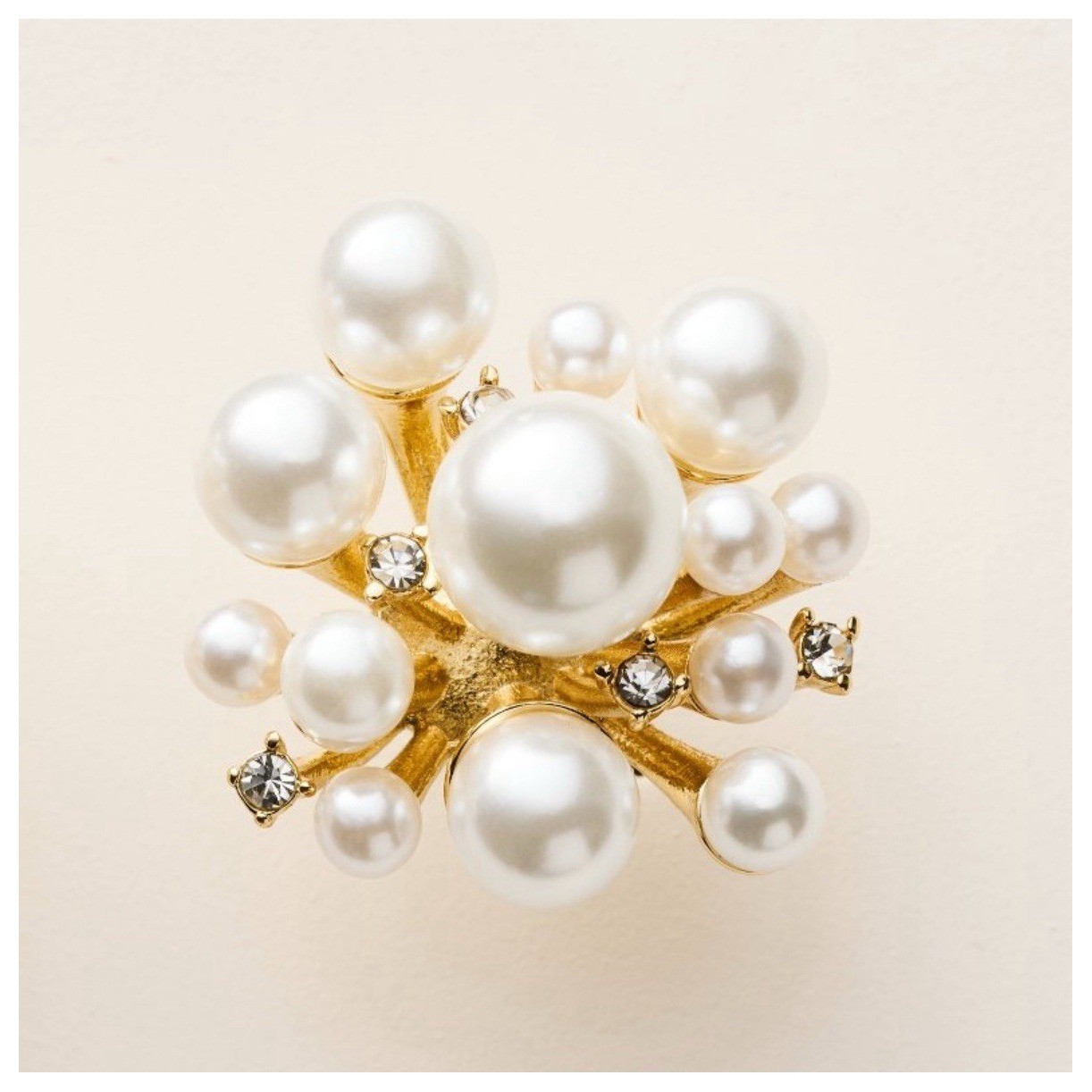Kate Spade Pearl Cluster Stud Classic Luxury Earrings White/Gold NIB