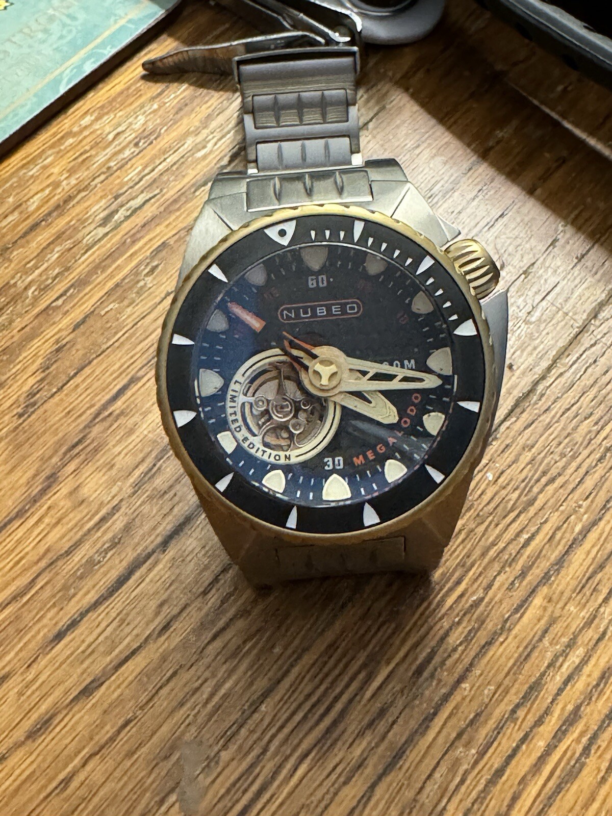 Nubeo Megalodon Automatic Limited Edition Stainless And Blue/gold 993/1000 Watch