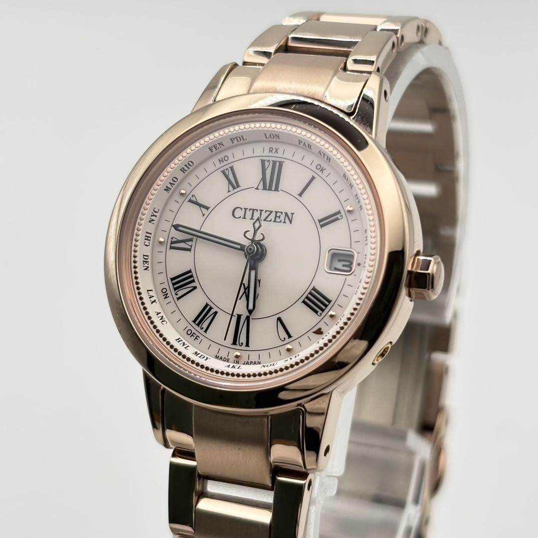 Citizen xC Happy Flight Radio Solar Watch EC1144-51W Pink Titanium