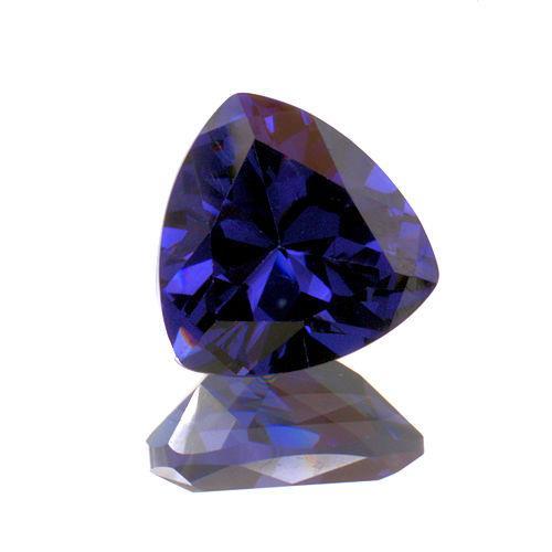 (4mm – 10mm) AAA Rated Tanzanite Cubic Zirconia Trillions **View Video**
