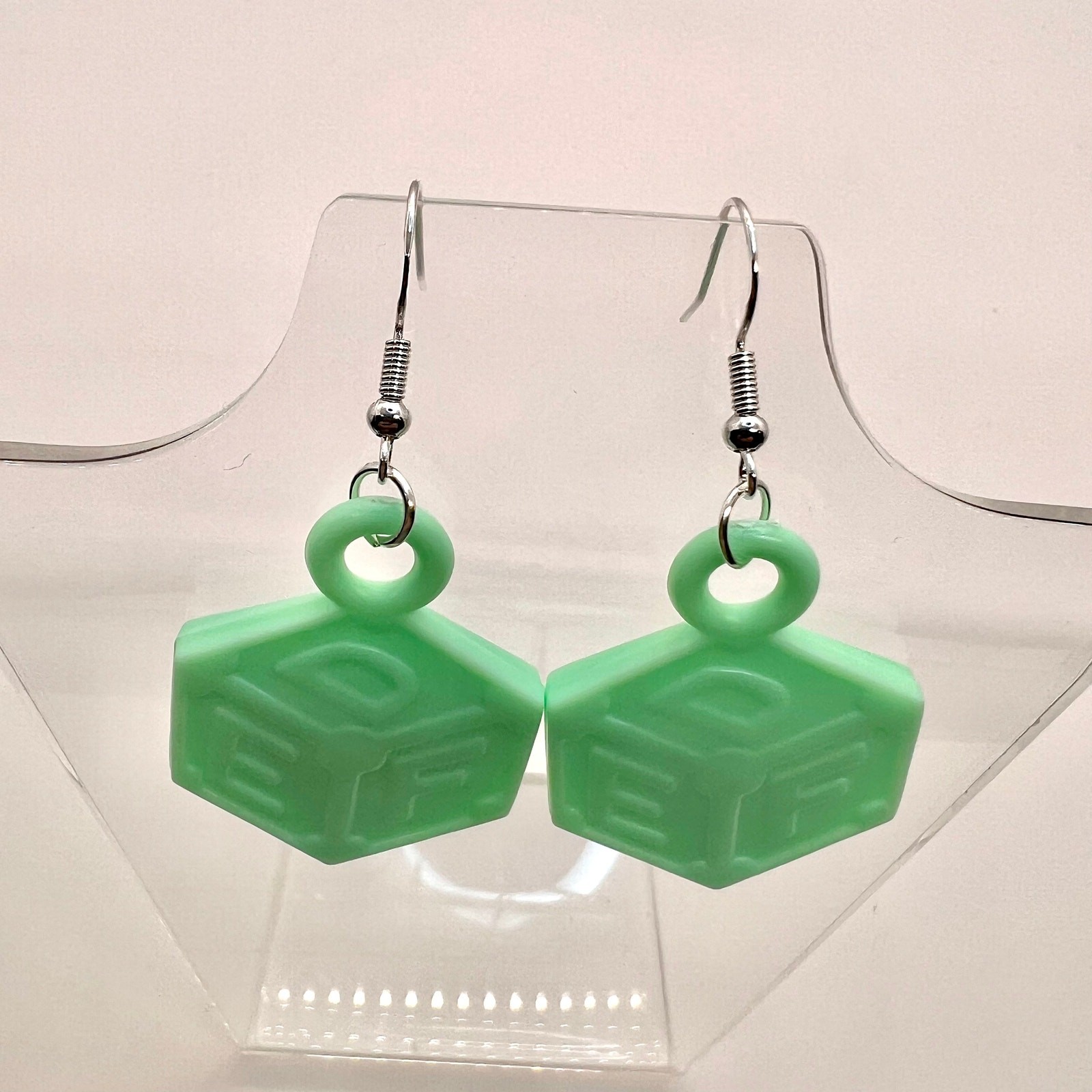 Alphabet Block Earrings – Baby Shower Earrings – Gender Reveal Earrings – DDLG