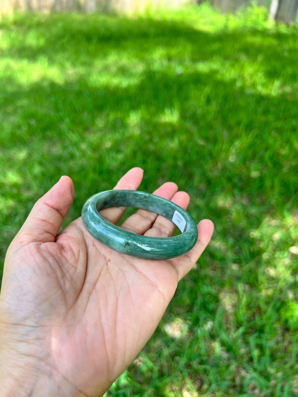 Full Rich Green 100% Natural Grade A Jadeite Jade Bangle Bracelet 57.8mm H186