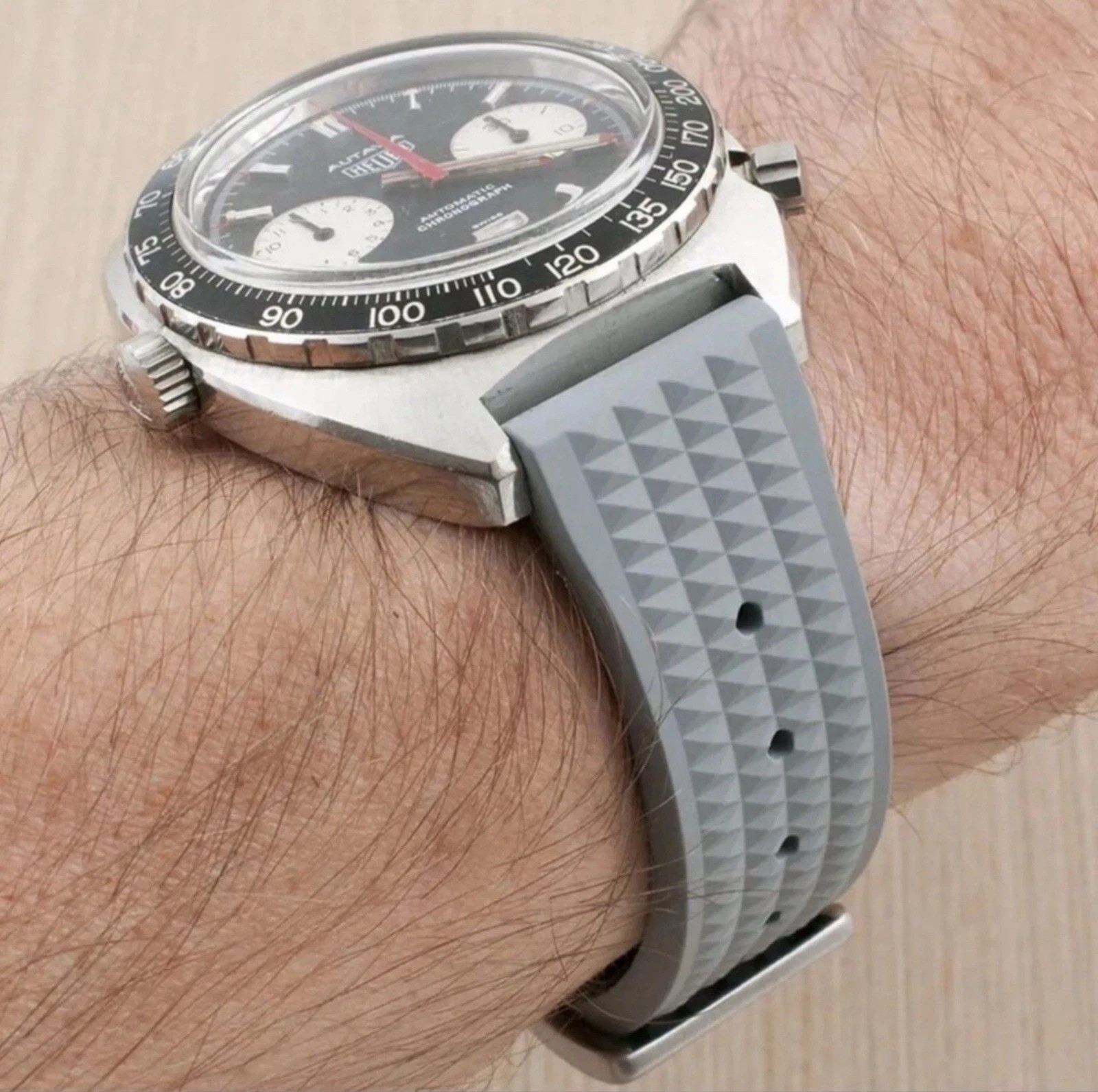 ✅Bands Retro Vintage Waffle Style Rubber Watch Band Size 20mm