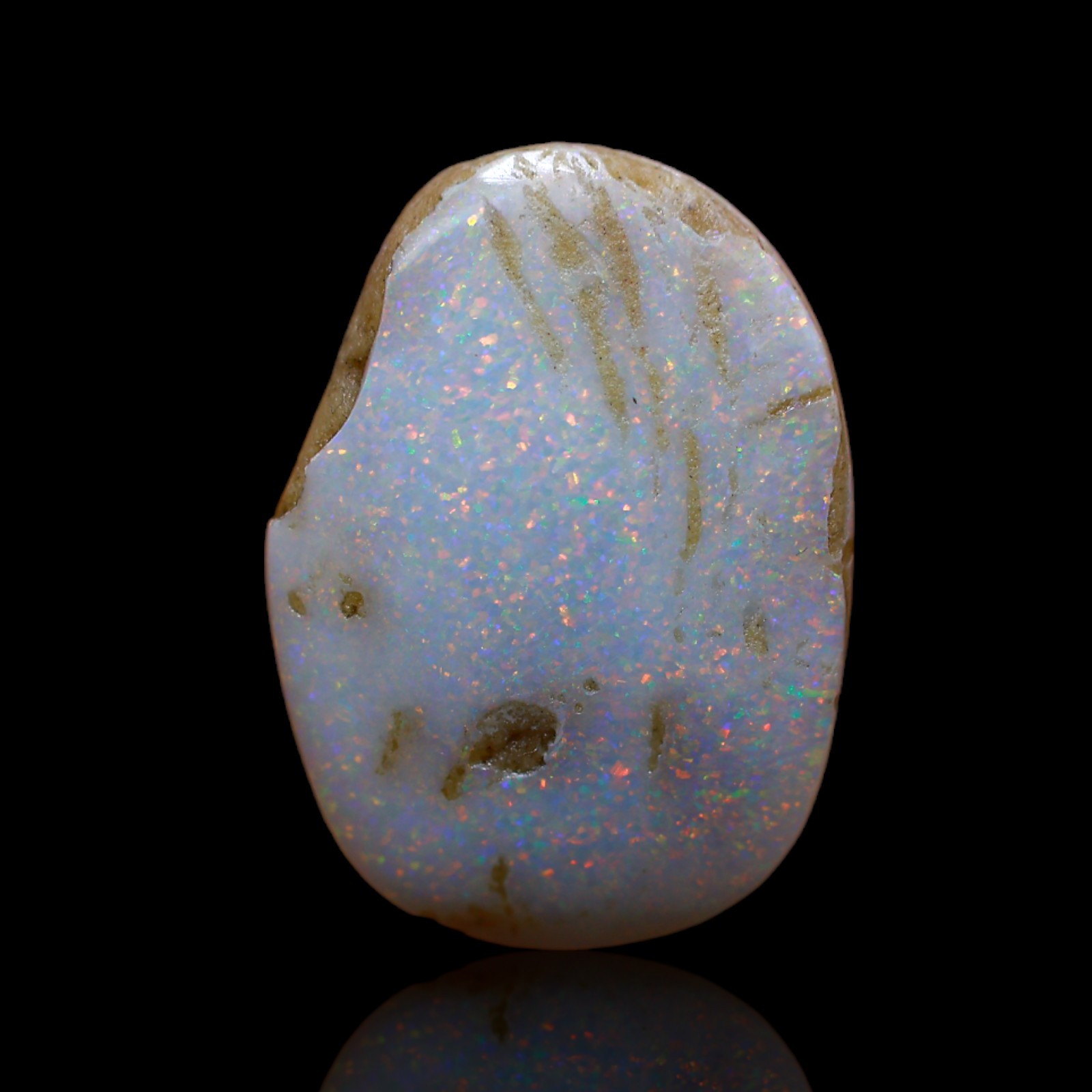 6.40 Cts Fire Opal Meditation Earrings Making Cabochon Natural 20x14x4 mm