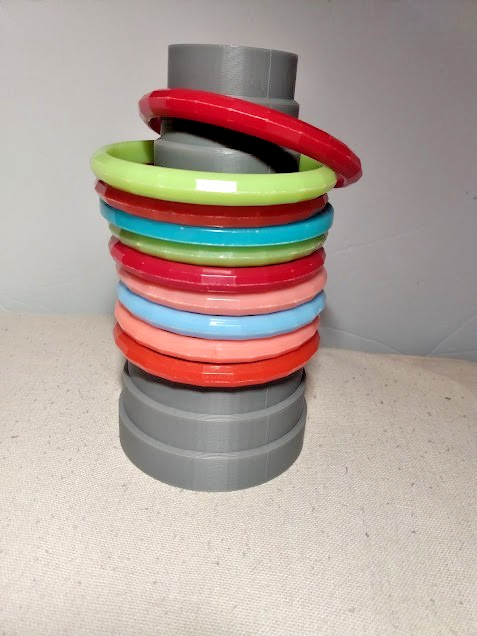 Fun Vintage Plastic Colorful Bangle Bracelets Lot of 10