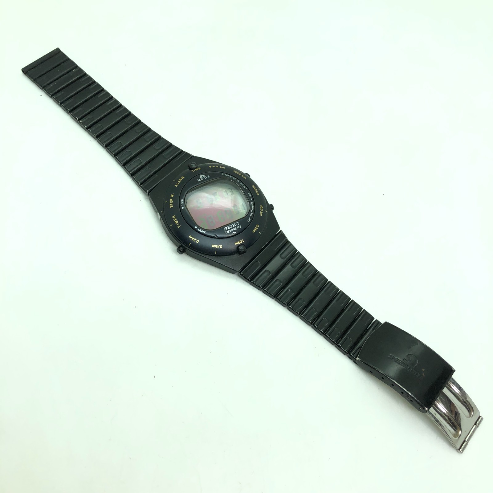 [w2359] SEIKO A828-4000 All original Giugiaro Battery replaced Quartz EX/PR
