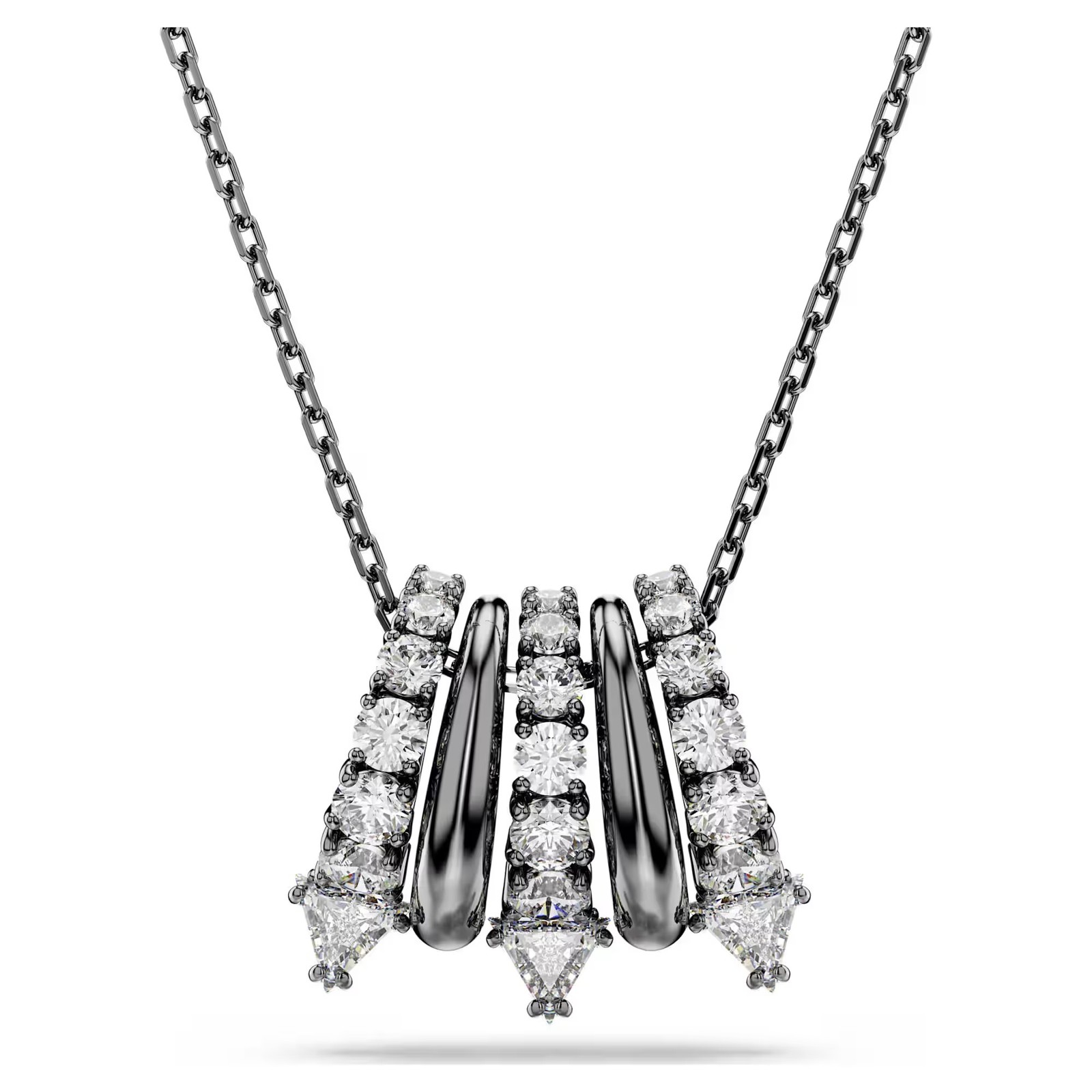 Swarovski Zirconia Sublima Pendant, White, Ruthenium Plated 5735225