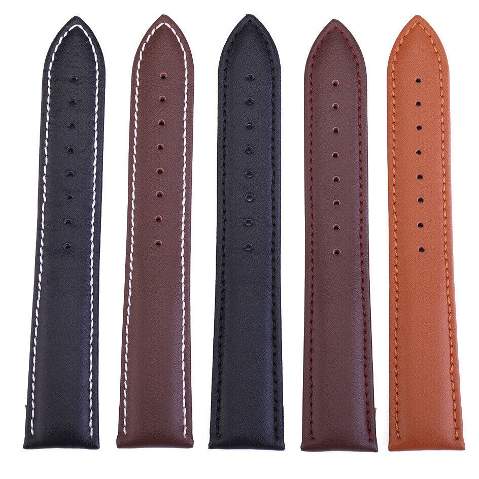 16mm 18mm 20mm 22mm 24mm Genuine Leather Watch Band Strap Bracelet