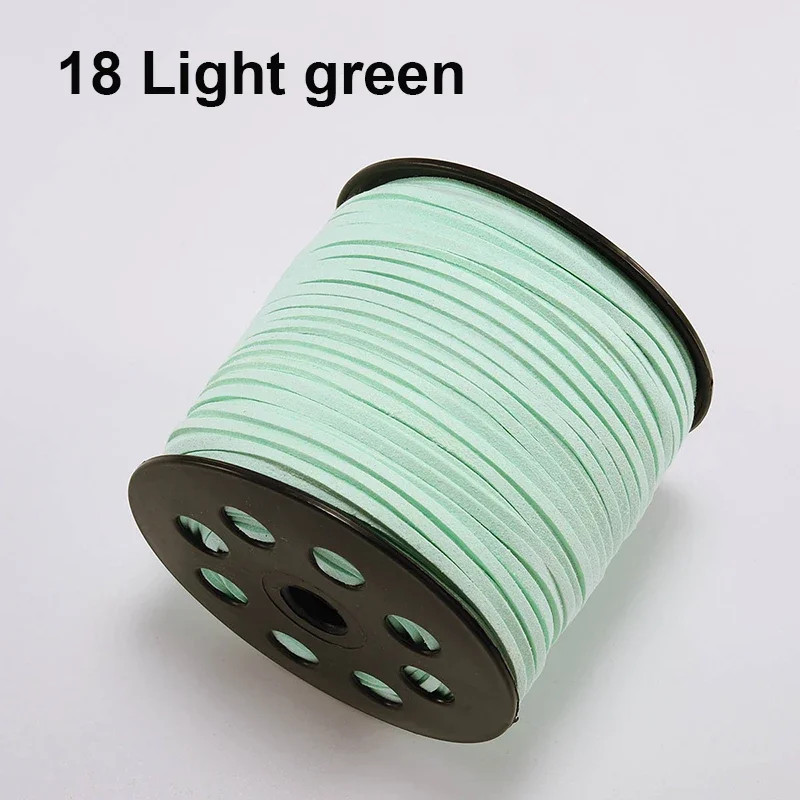 100 Yard Faux Leather Cord String 3mm Flat Suede Bracelet Necklace Jewelry