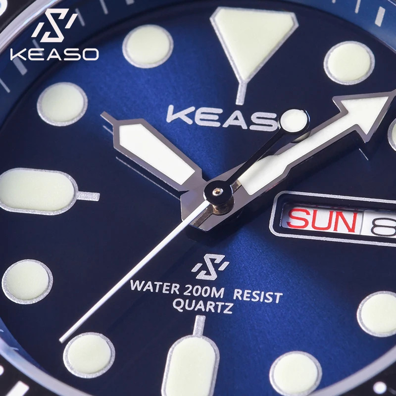 Men’s Quartz Watch Miyota 2105 Sapphire Crystal Luminous 316L Steel
