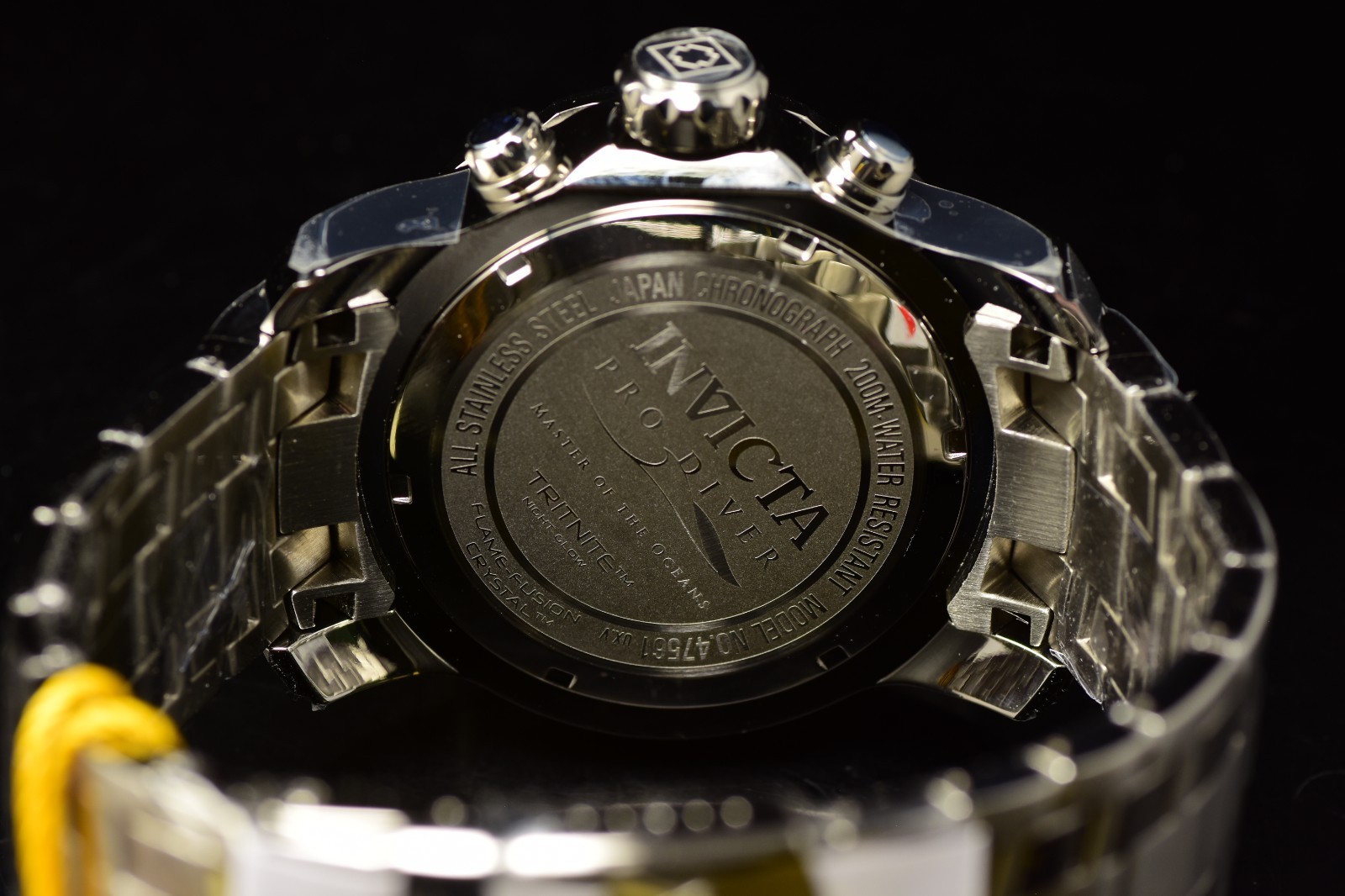 NEW Invicta Men’s 48mm Pro Diver SCUBA Chronograph YELLOW DIAL Silver Tone Watch