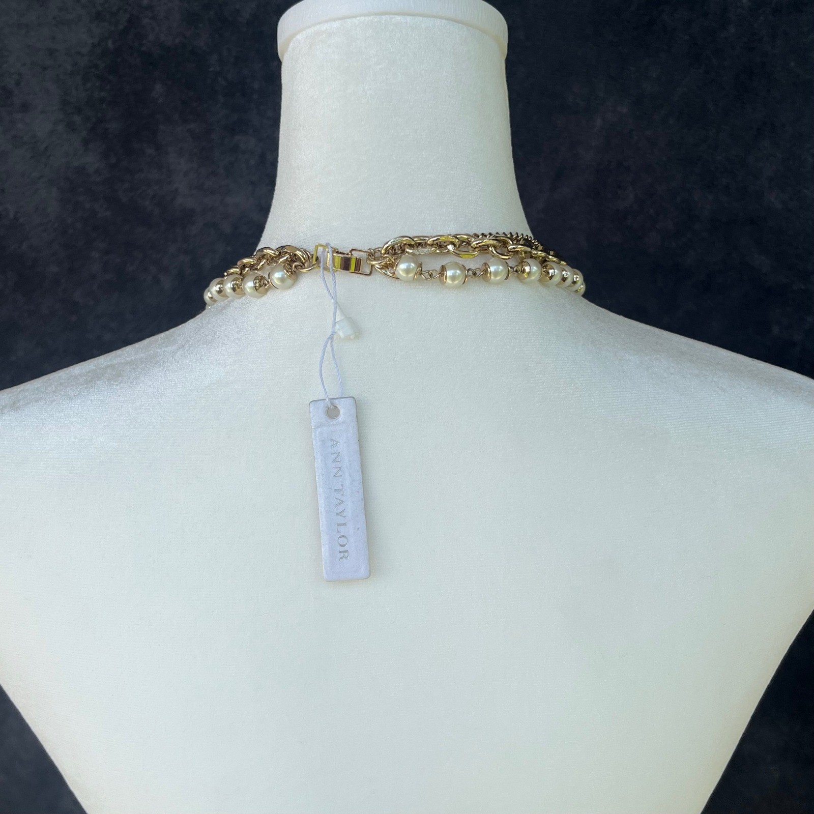 Ann Taylor NEW Gold Tone Multi Strand Layered Necklace Classic Timeless Glam