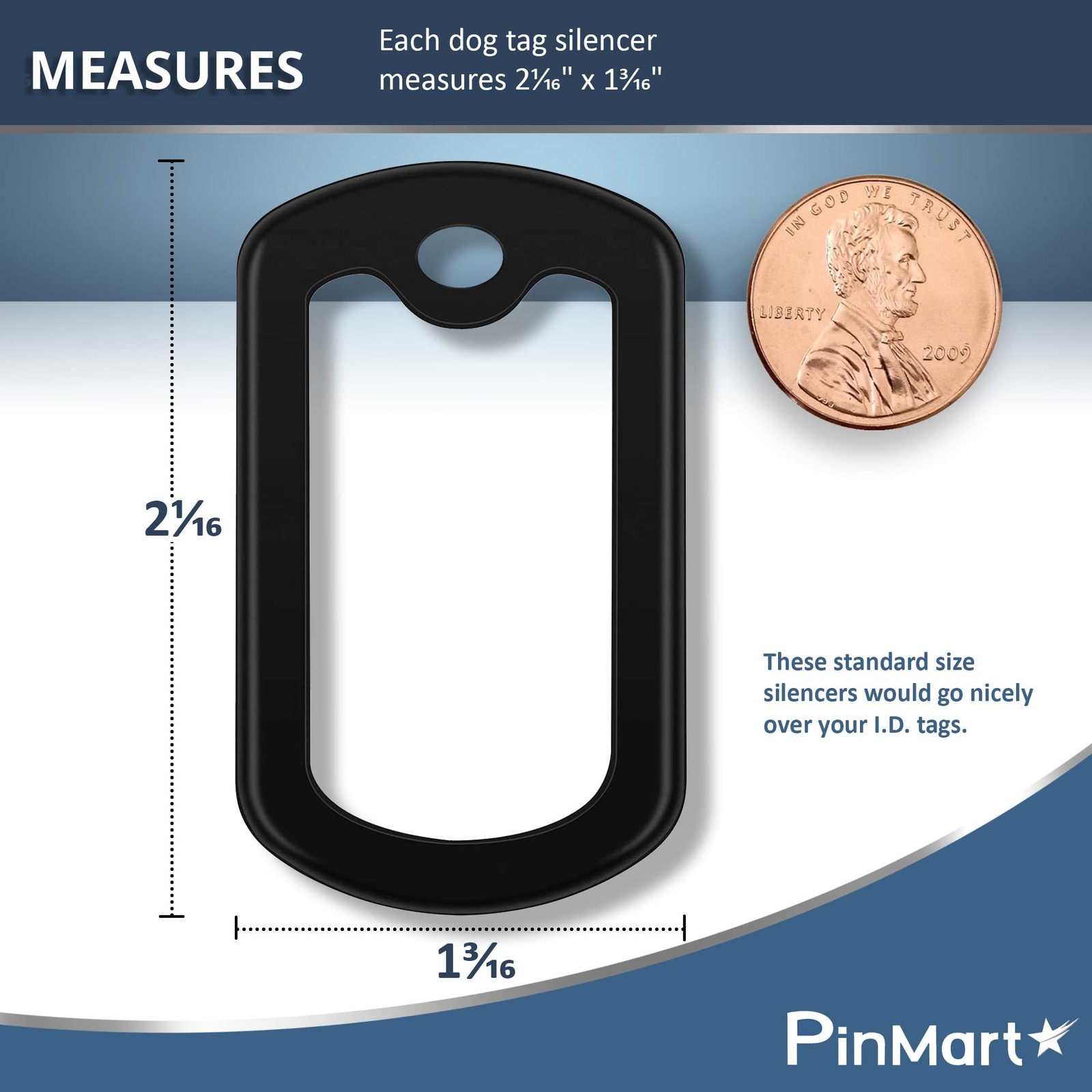 PinMart Black Military Dog Tags Silencers – Engraved Dog Tag Holder – Silicon…