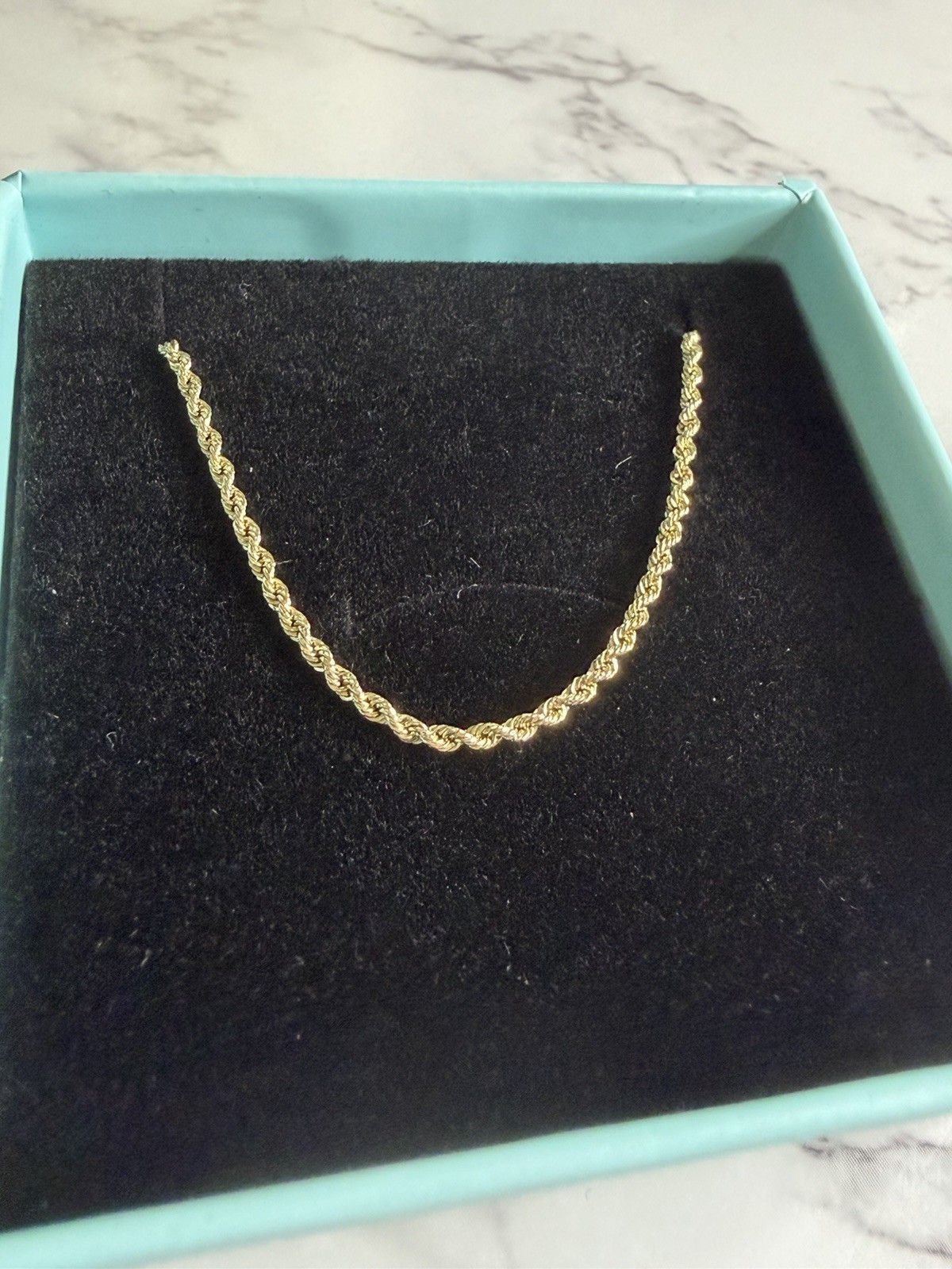 10k Real Gold Twist Rope Chain Bracelet 8 inches 1.7 mm