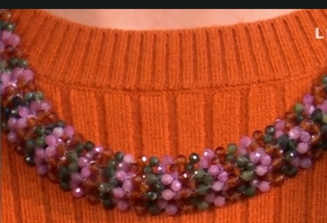 Jay King Pink, Orange and Green Multigem 18″ Woven Necklace Orig. Price $239.95