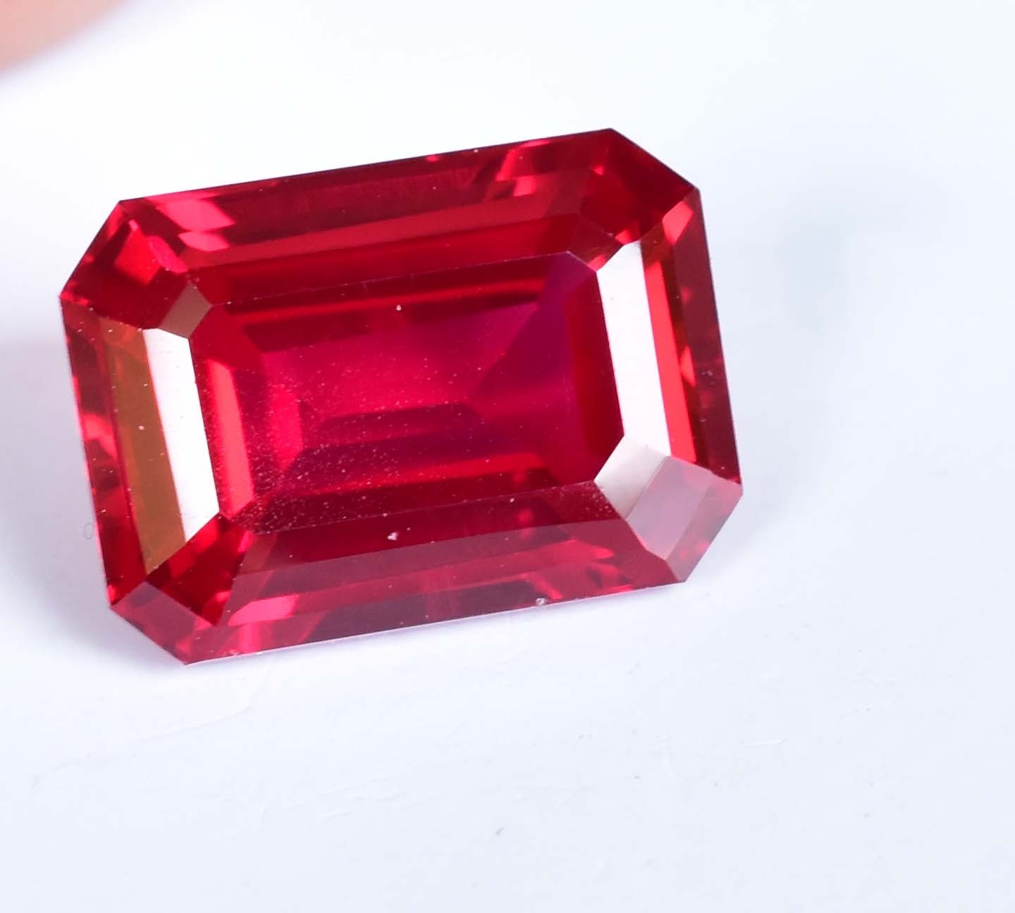 11.60Ct Natural Myanmar Red Spinel Certified Emerald Cut Flawless Loose Gemstone