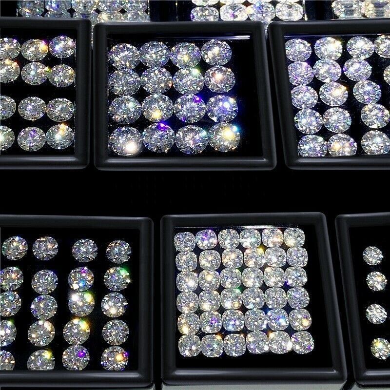GRA Certified Loose Moissanite Gemstone 0.40 Carat D Color VVS1 4.5MM