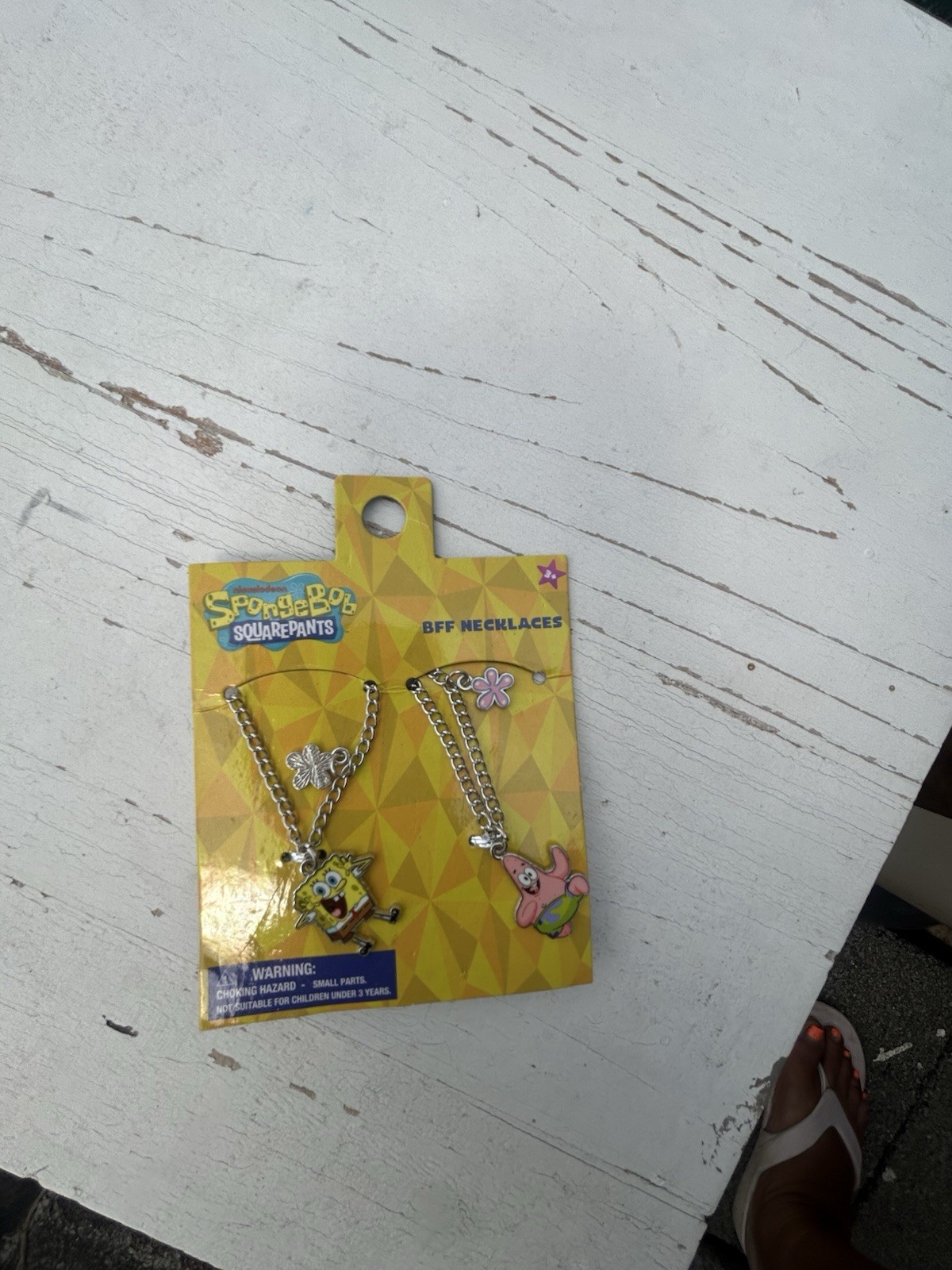 SpongeBob SquarePants BFF 2-Piece Silver Necklace Set, Unisex Kids Cartoon