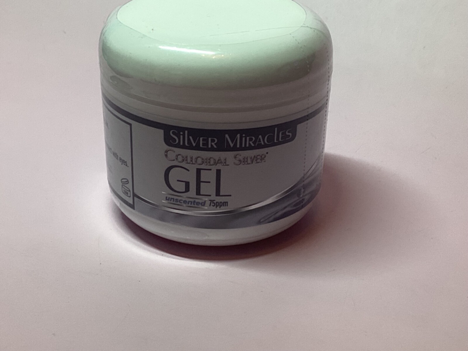 Silver miracles colloidal silver gel unscented 4 oz 75 ppm new