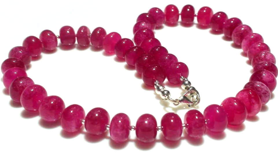 283.00 carat Natural Ruby 925 Sterling Silver Necklace.