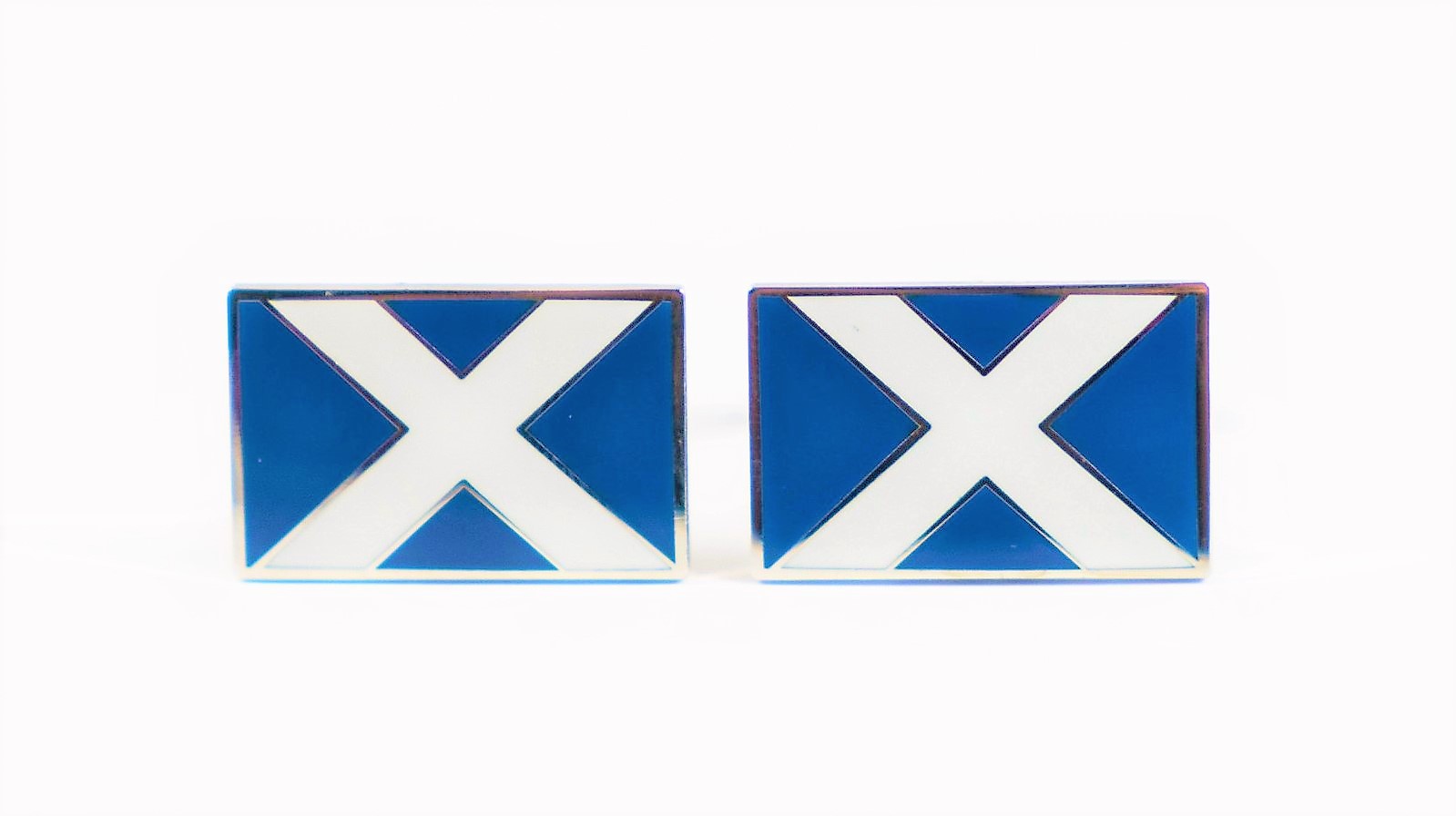Scottish Flag Cufflinks–European Britain UK United Kingdom Scotland Edinburgh