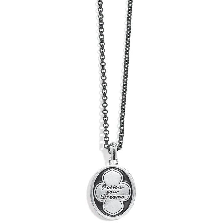 Brighton MONARCH DREAM Black Gold Silver Crystal Pendant Necklace MSRP $78 NWT