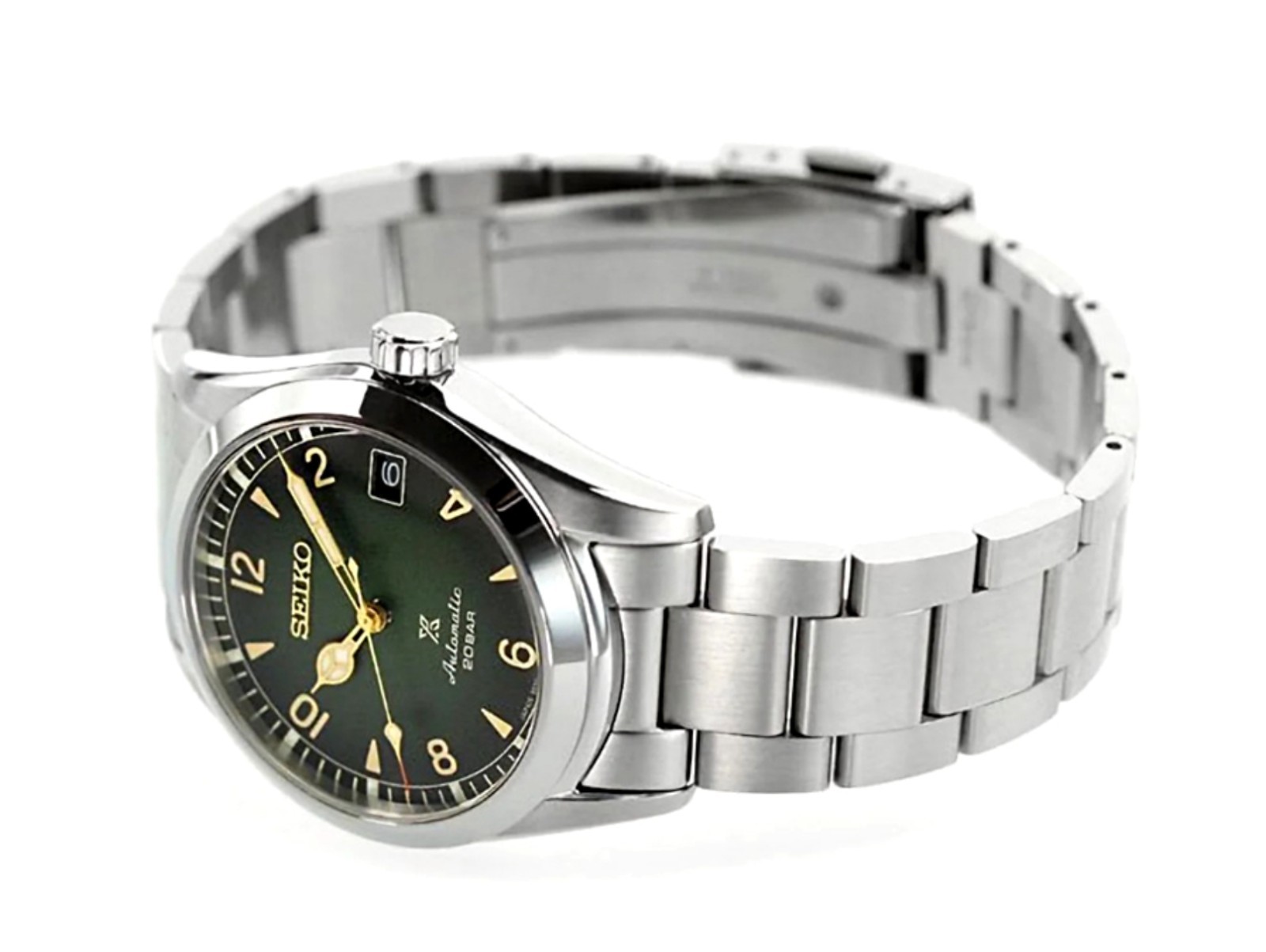 Seiko Prospex Alpinist SPB155J1 Green Dial Auto Steel Bracelet Watch
