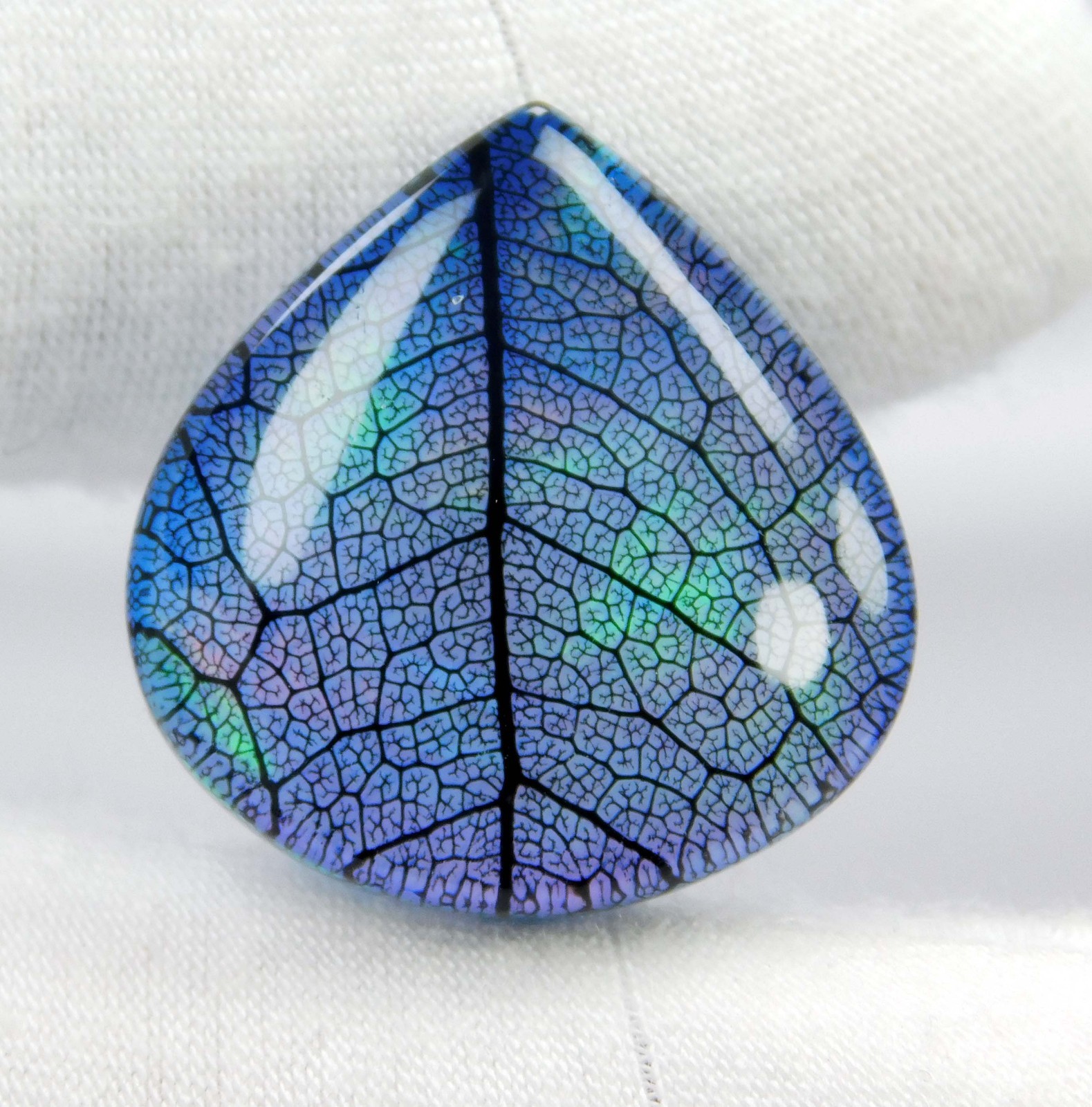 Certified 12.30 Ct Natural Aurora Blue Fire Opal Doublet – Rainbow Play of Color