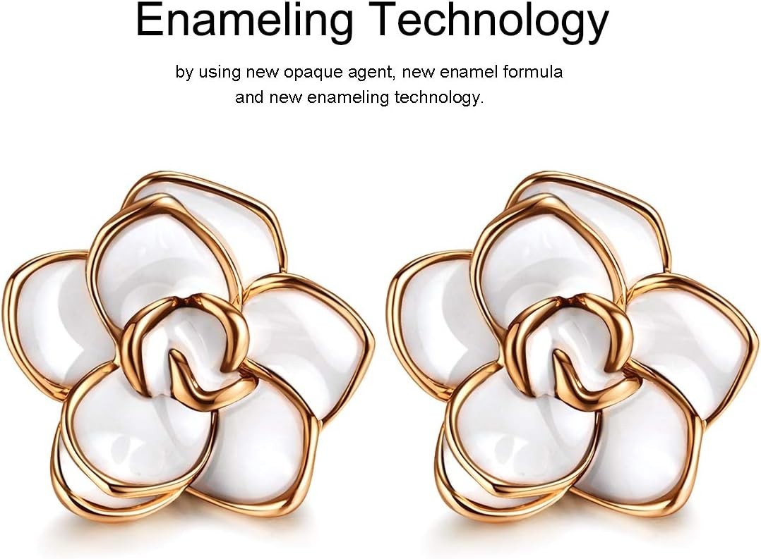 Beautiful Gold Plated Rose Flower Studs – Ideal for Gifting and Sensitive Ears