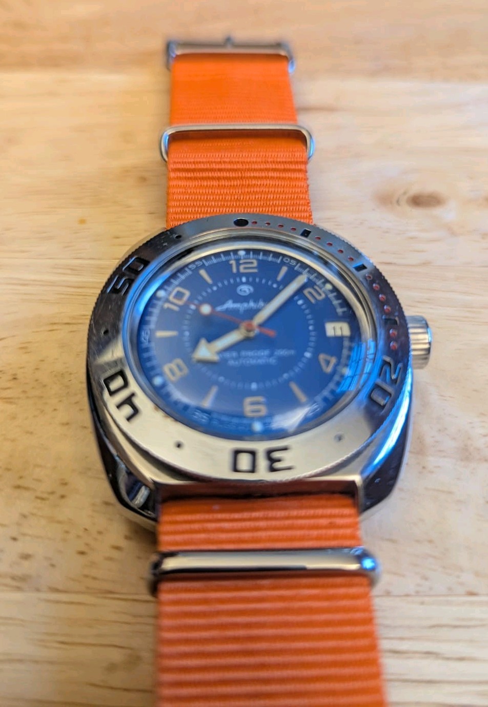 Vostok Amphibia 710007 Watch Diver Mechanical Automatic USA Seller