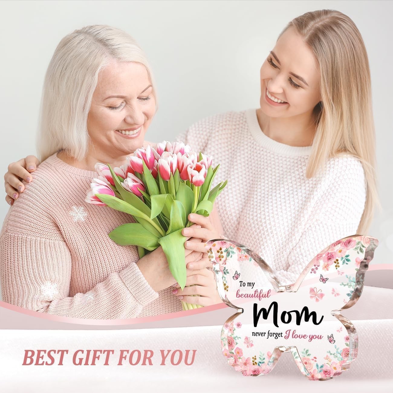Heartfelt Butterfly Acrylic Plaque – Perfect Gift for Mom on Any Occasion