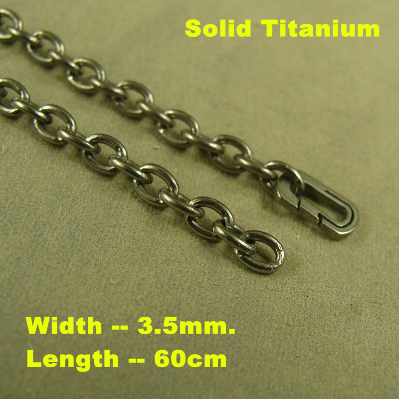 23.62″ Pure Titanium Necklace 3.5mm O shaped chain Anti-allergy Necklace