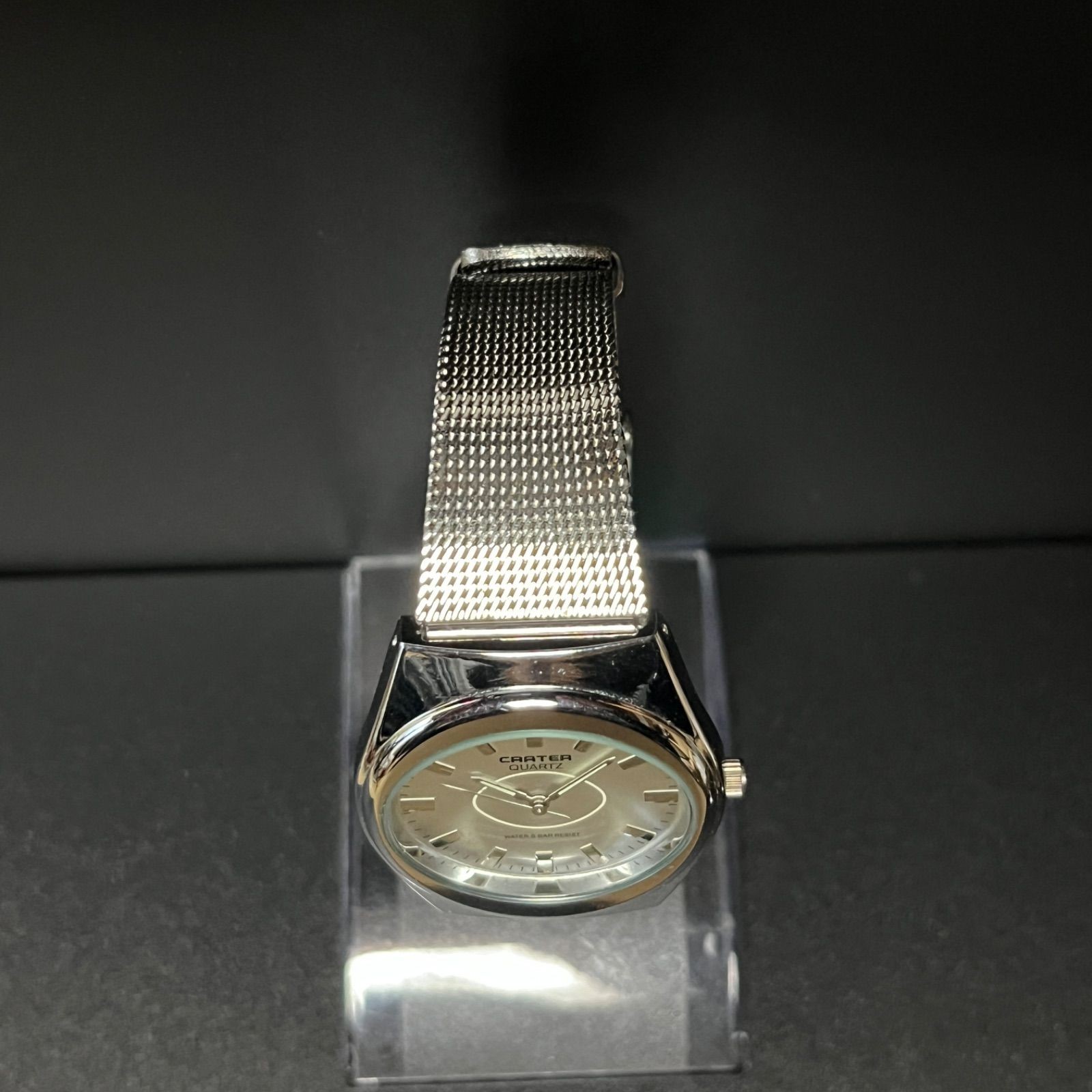Operational Item CRATER CITIZEN QZ silver oval wristwatch CITIZEN Y2K
