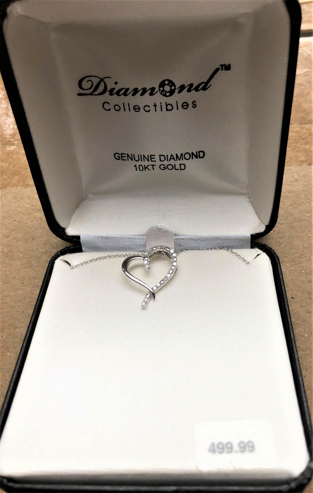 BRAND NEW 1/10CT TW DIAMOND PENDANT, RETAILS AT 499.99, 10 KARAT WHITE GOLD