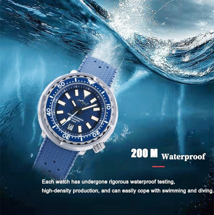 Heimdallr Sharkey TITANIUM TUNA Sand Texture Dial NH35 Dive 200M Automatic Watch