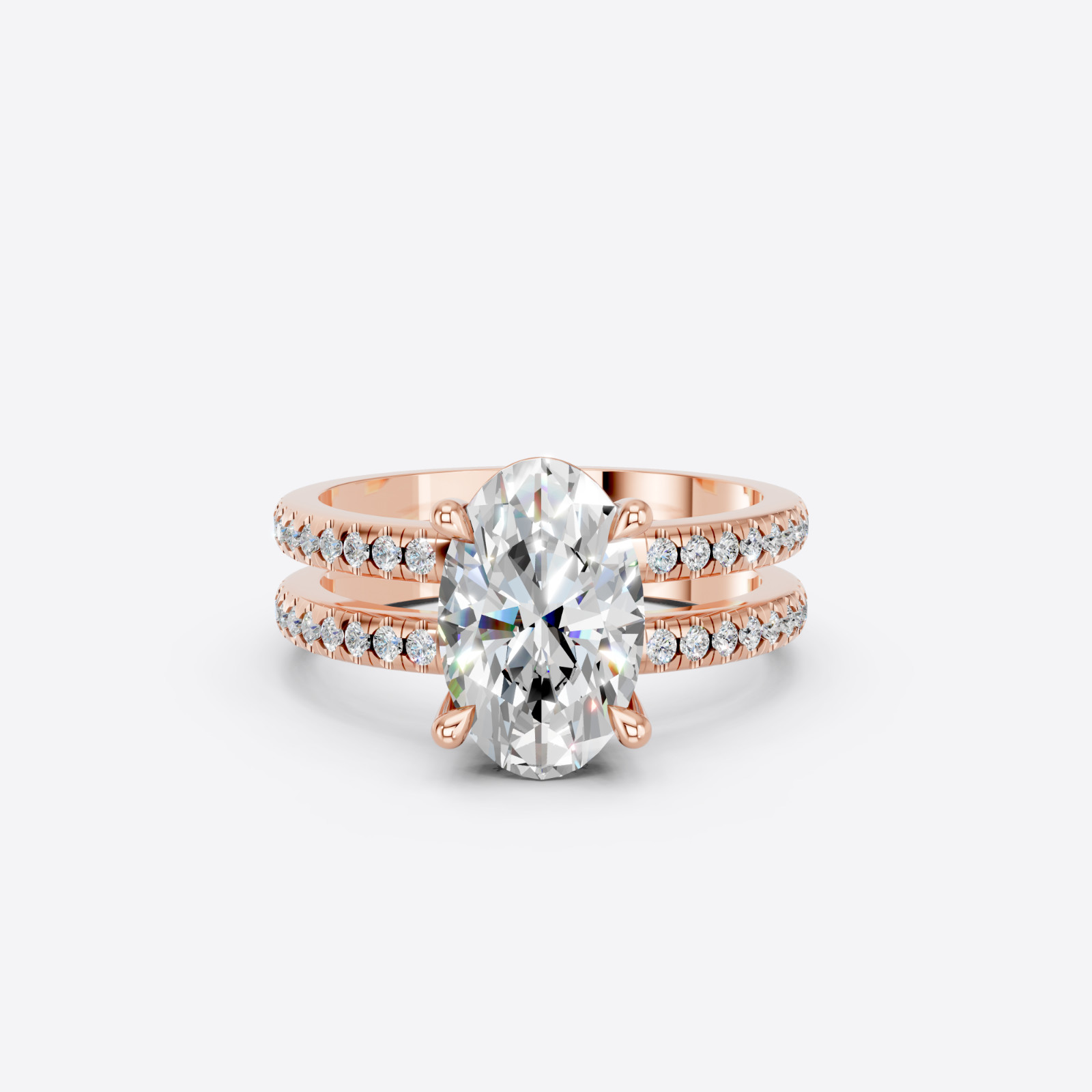 IGI 6.48 CT F VS1 Oval Cut Lab Grown Diamond Engagement Ring 14k White Gold