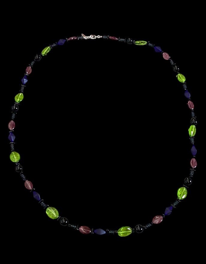 Wendy Gell Multicolor Glass Beaded Necklace 37in
