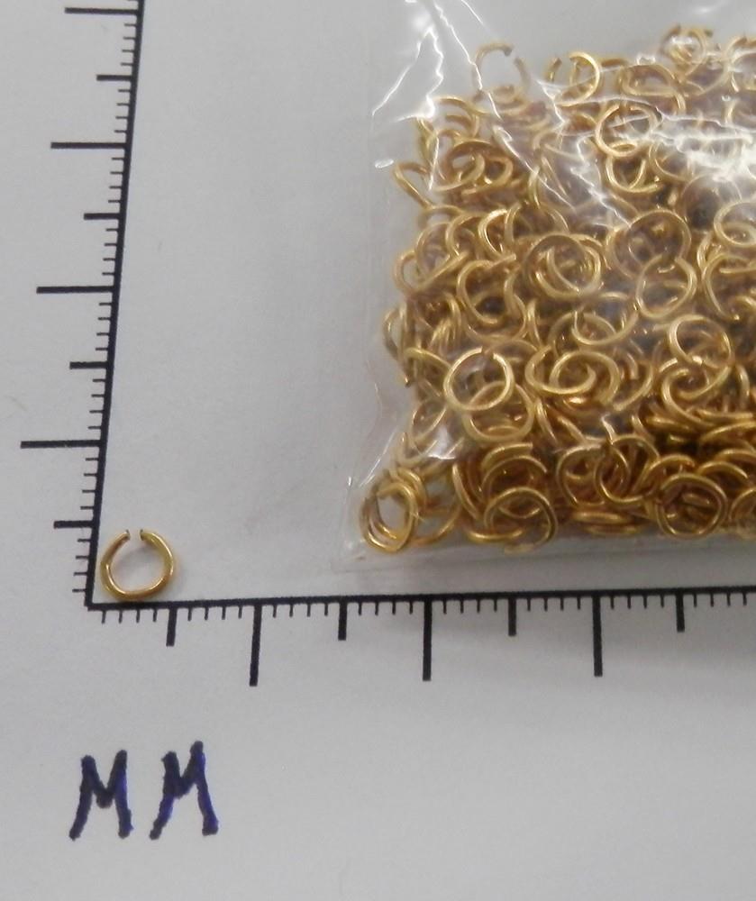 63540 Jump Rings 4mm Round Raw Brass / Jewelry Findings – 1 ounce SALE