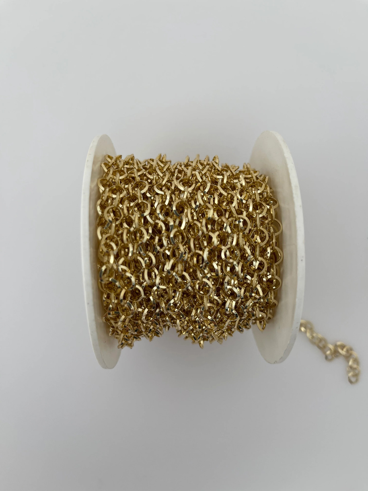 Gold Plated Brass Round Rolo Triangle Wire E-coated Chain (5 × 3 mm) – 1 Foot