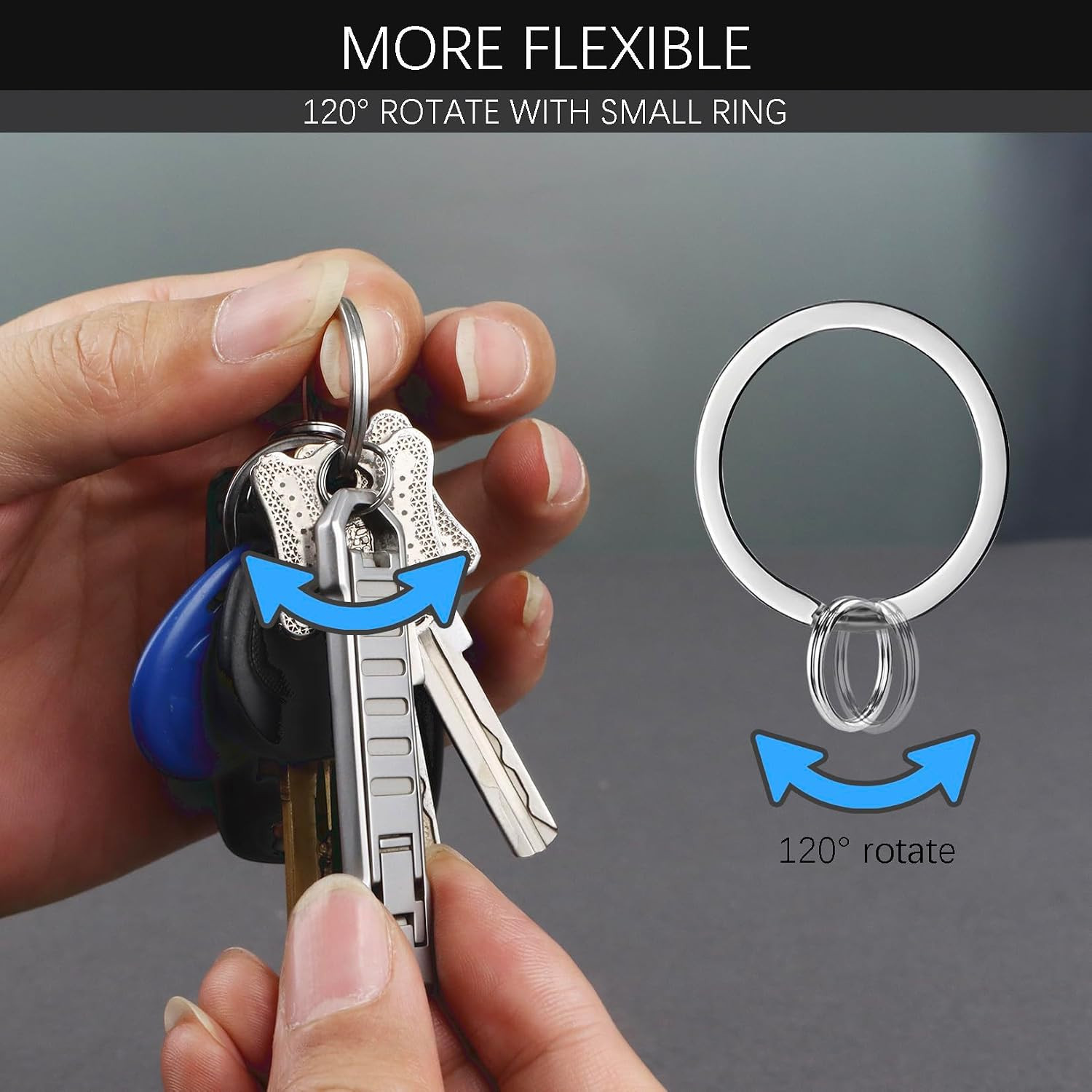 Surgical and Marine Grade Stainless Steel Split Ring for Keychains Heavy Duty