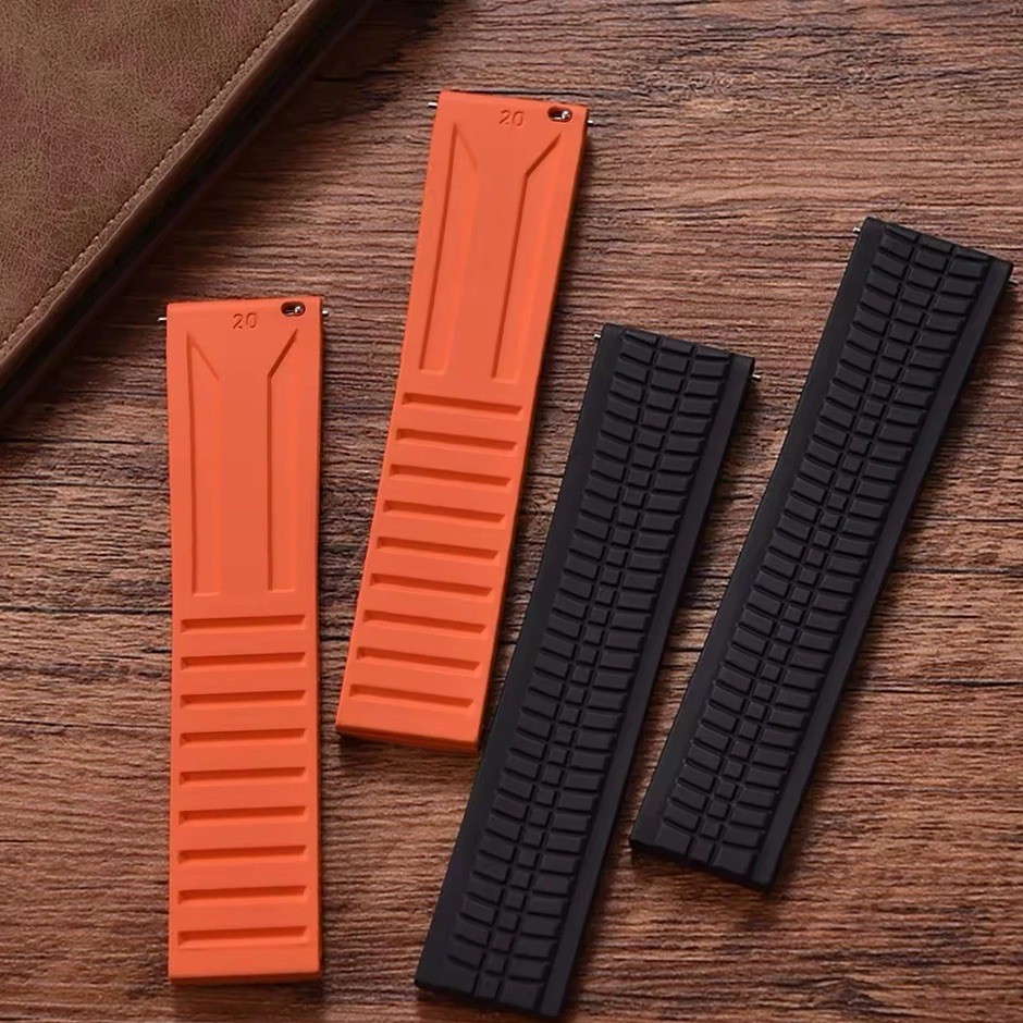 18mm 20mm 22mm FKM Rubber CTS Strap Cut To Size For Patek Philippe -New Design