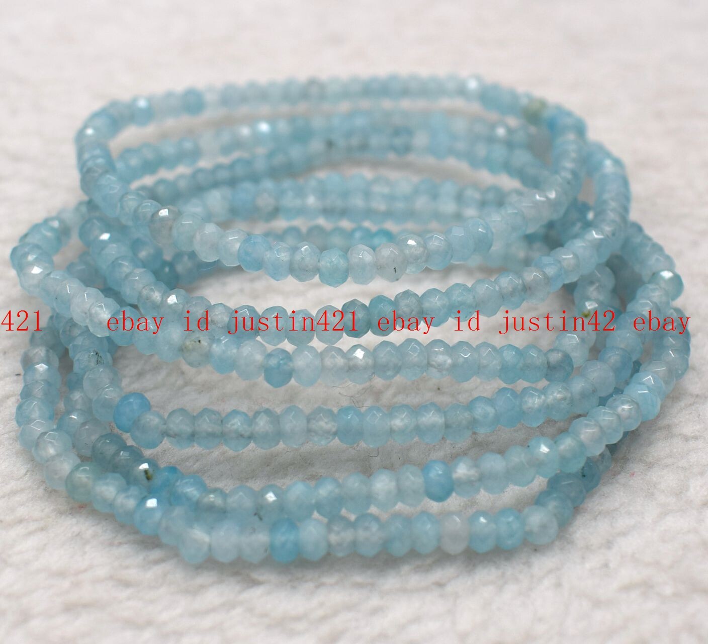 Wholesale 6 Pcs Natural Gemstone 2x4mm 7.5” Crystal Healing Stretch Bracelet